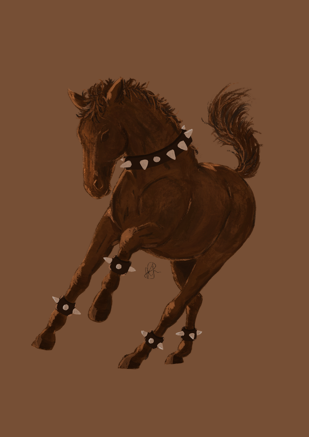punky horse brown A4