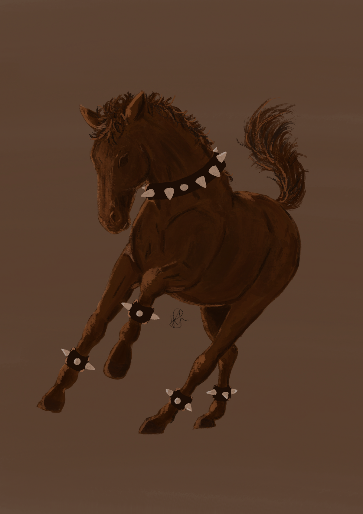 punky horse brown A4